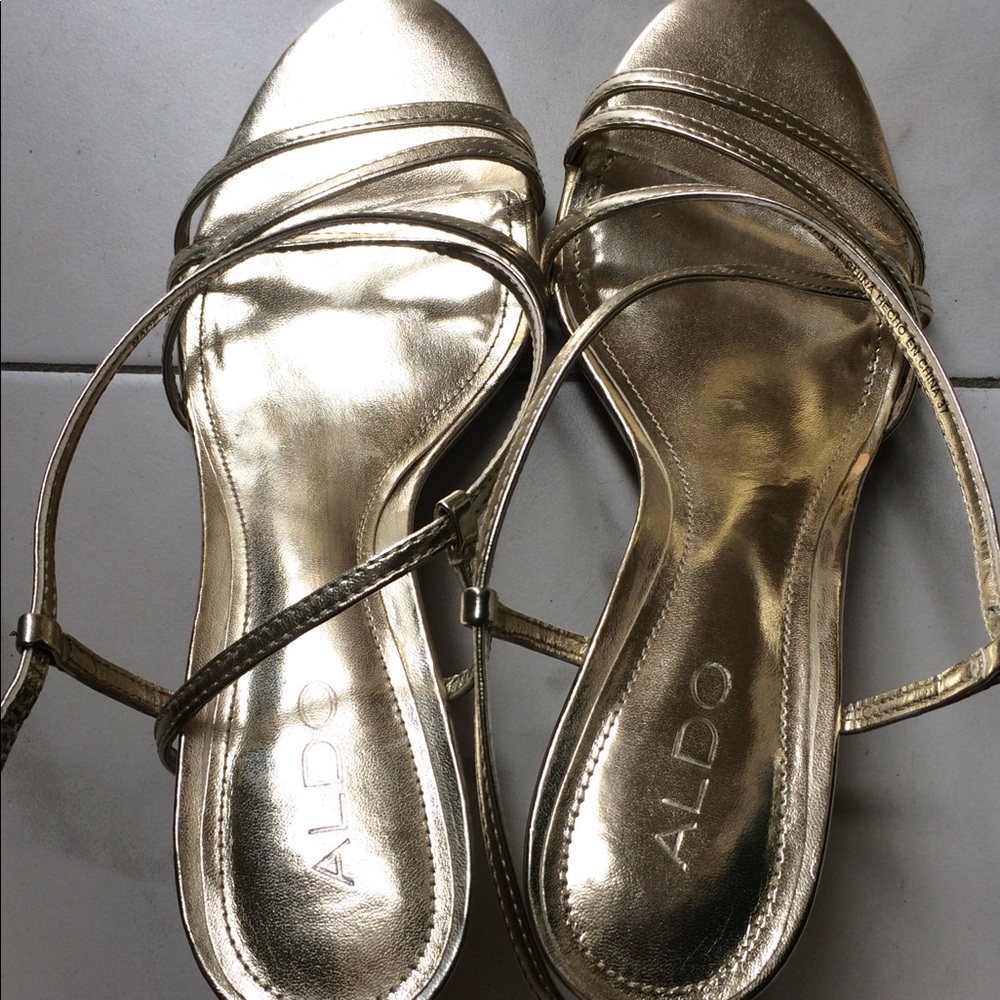 Gold Heeled Sandals